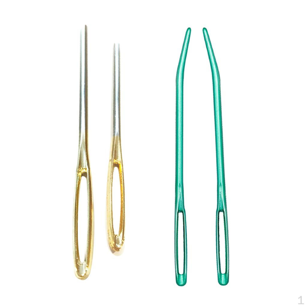 

2 шт. Гобеленовая игла с изогнутым кончиком + швейная игла с тупым кончиком и большим ушком