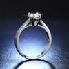 Fashion Four-claw Imitation Diamond Ring Diamond Wedding Ring Ring Couple Ring