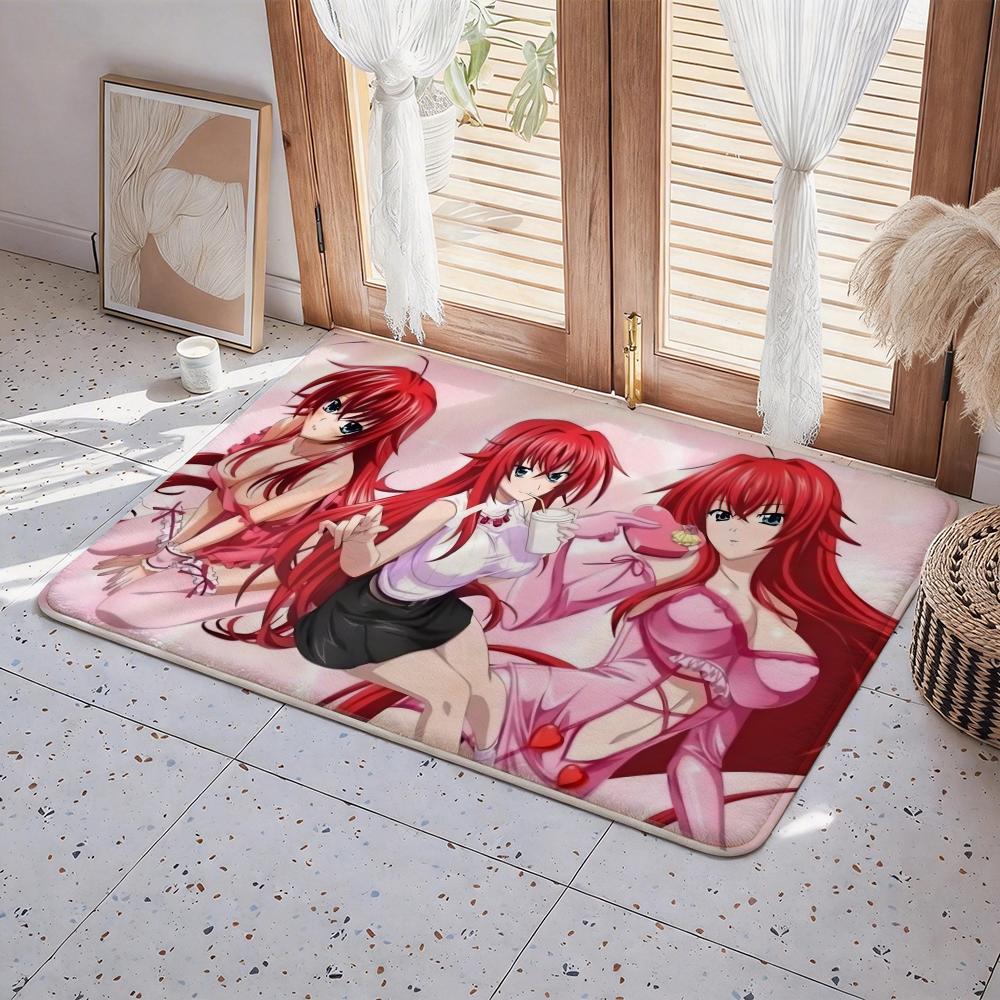 Anime H High School DxD Floor Mat Eco Flannel Doormat Non Slip Odorless Indoor Floor Rug Soft Short Plush Home Mat