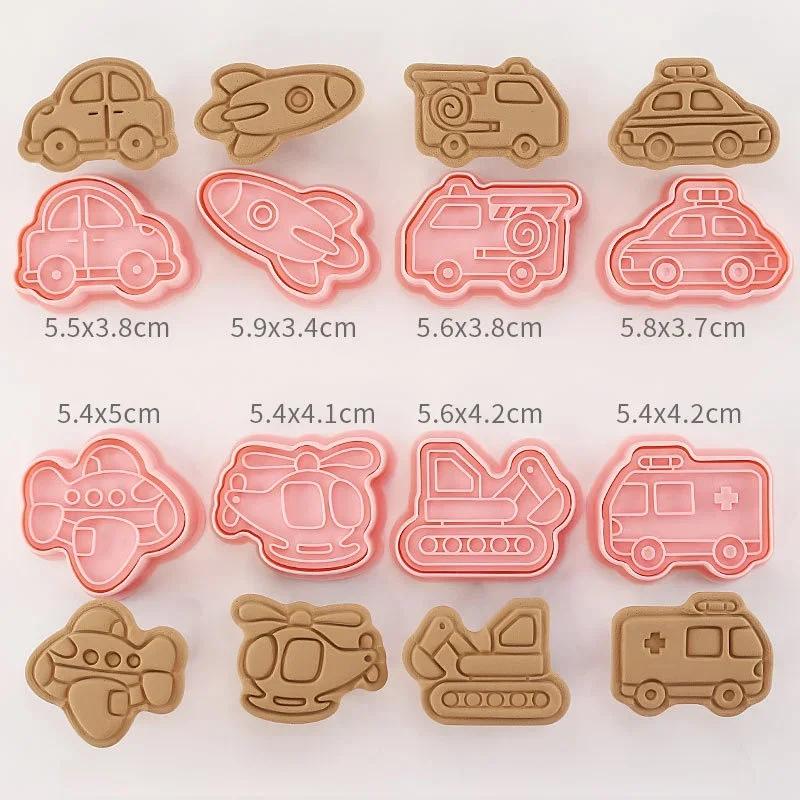 8pcs Set Cartoon Animal Cookie Molds-DIY Cake Printing Stencils Biscuit Press Stamp Embosser Figure Tools for Baking Enthusiasts