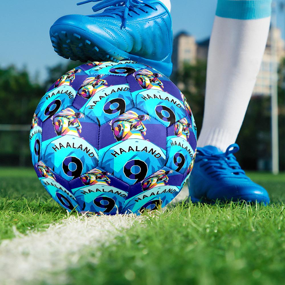 Haaland's Number 9 Journey Size 5 Soccer Balls, High-Quality, Anti-Slip, Protective Football, a Unique Gift Suitable for Birthdays, Christmas