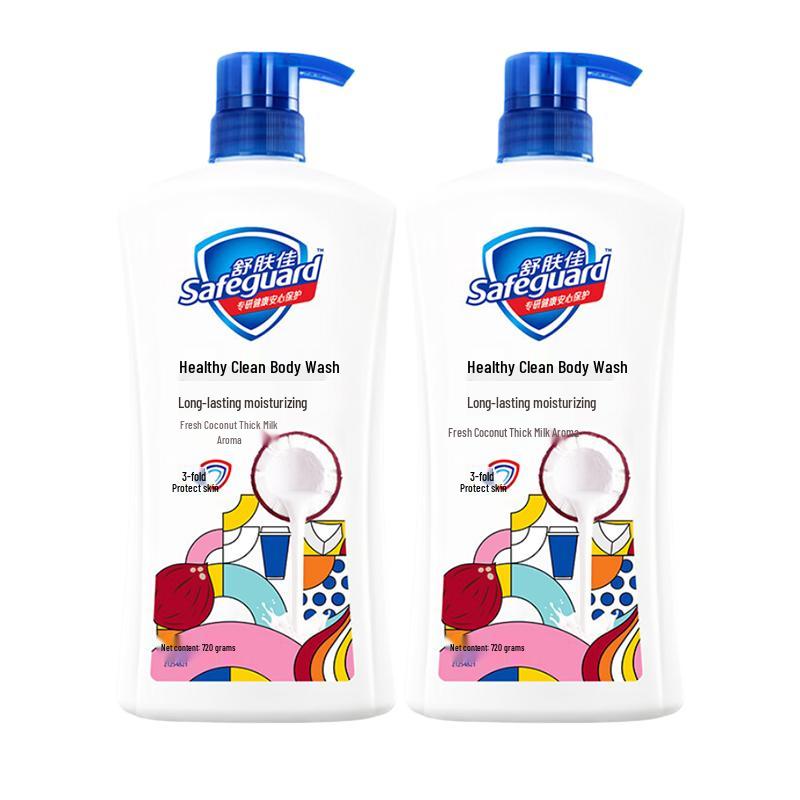 Safeguard Healthy Clean Coconut Milk Scent Shower Gel 720g Twin Pack