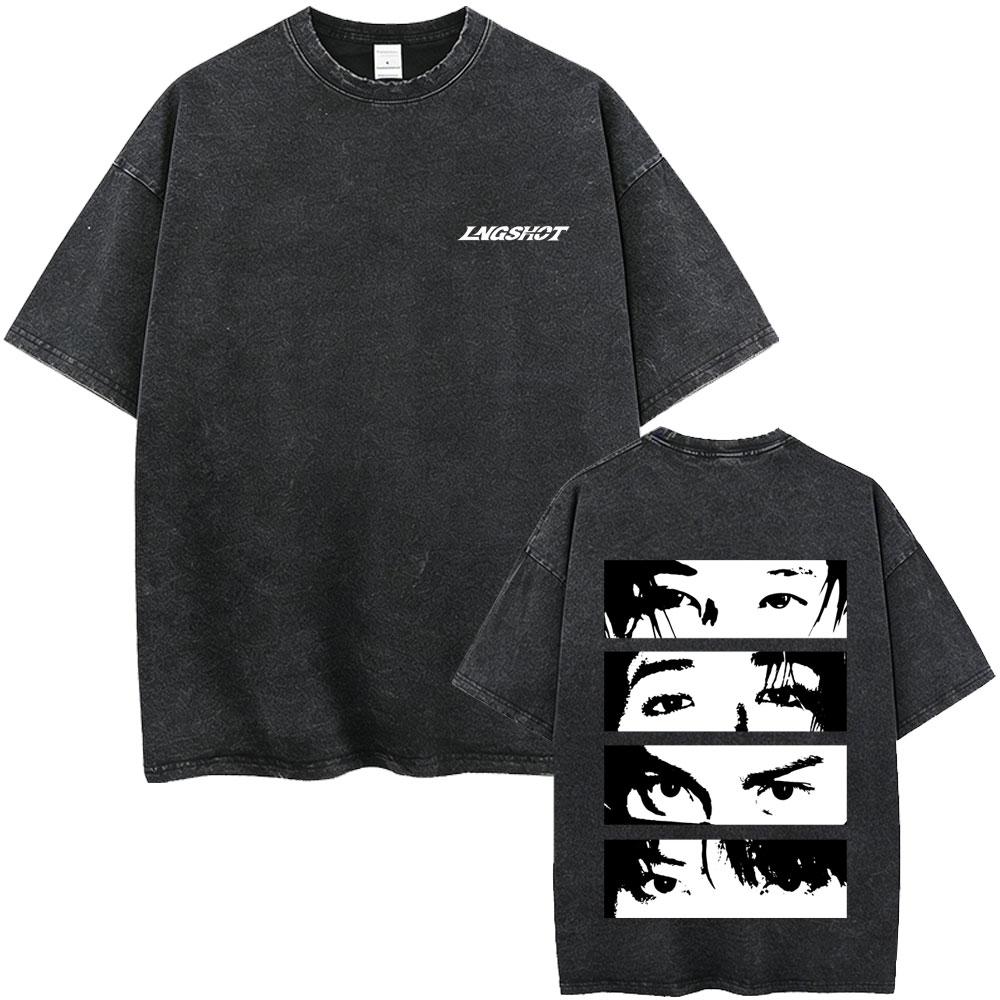 Washed Vintage Lngshot Cartoon Graphic T Shirt SHOT CALLERS Album 2026 Tshirts Men Women Kpop Fashion Trend Tshirt Streetwear