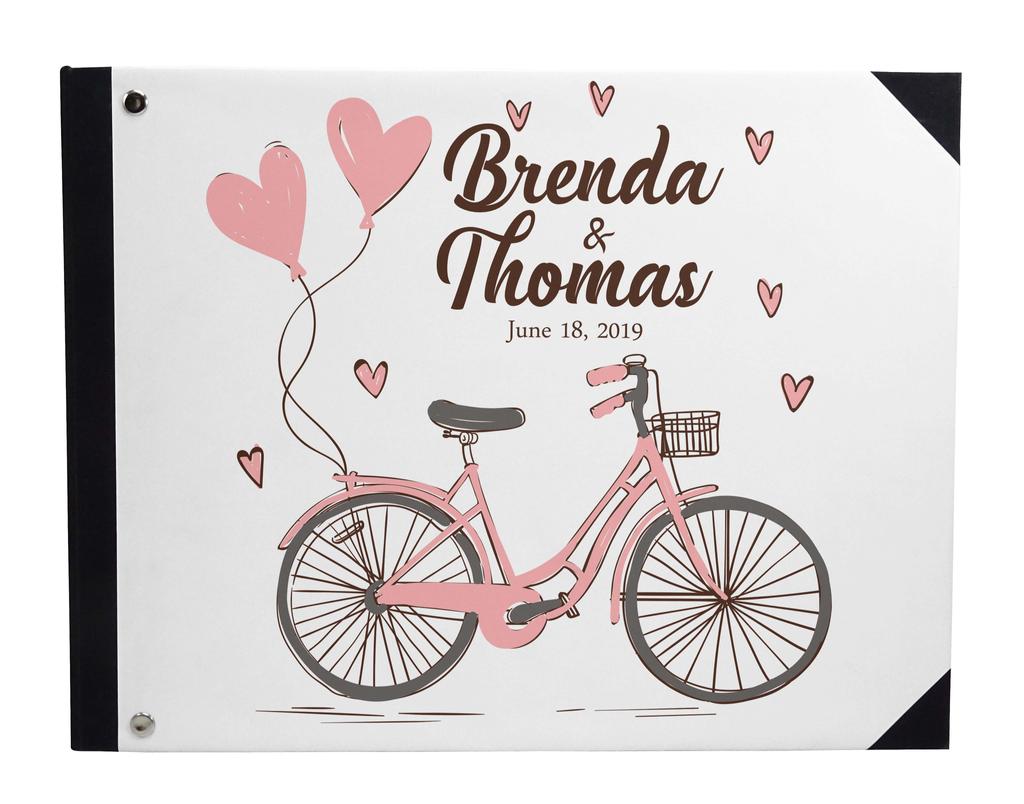 Darling Souvenir Blue Floral & Geometric Hardbound Cover Printed Anniversary Wedding Guestbook Scrap Book-7 X 9