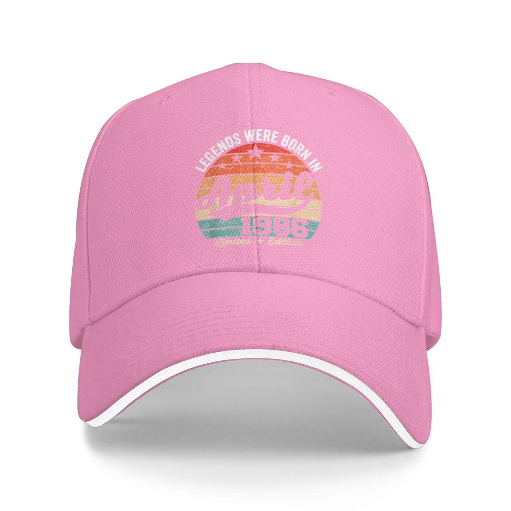 Summer Casual Baseball Cap Vintage 40th Birthday Legends Were Born In April 1986 Outdoor Trucker Hat Streetwear Baseball Caps
