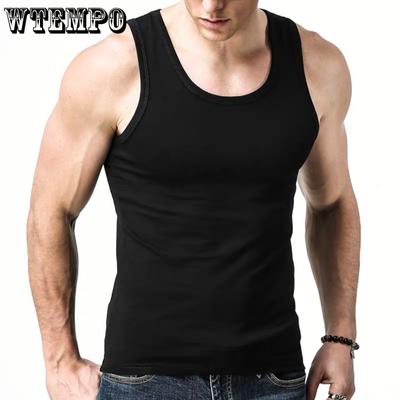 Sleeveless Tank Top Men's Cotton Undershirt Youth Breathable Sports and Fitness Slim Type Tops Stretch Bottoming Shirt