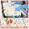 Colorful Floral Spring Plastic Placemats Set of 6,Summer Watercolor Flowers Place Mats,Washable Table Mats