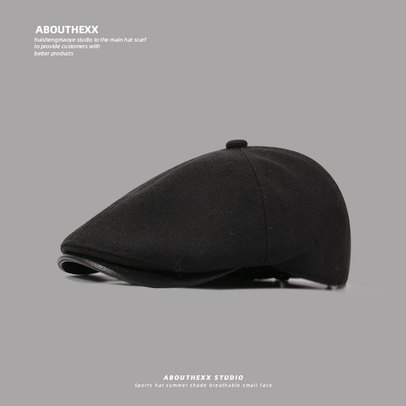 New Korean Retro Hat for Women's Forward Hat Casual Versatile Beret Big Head Circumference Showing Face Small Painter Hat