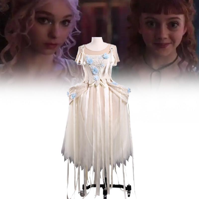 Woensdag Enid Sinclair cosplayjurk van polyesterstof voor Halloween en anime-rollenspellen