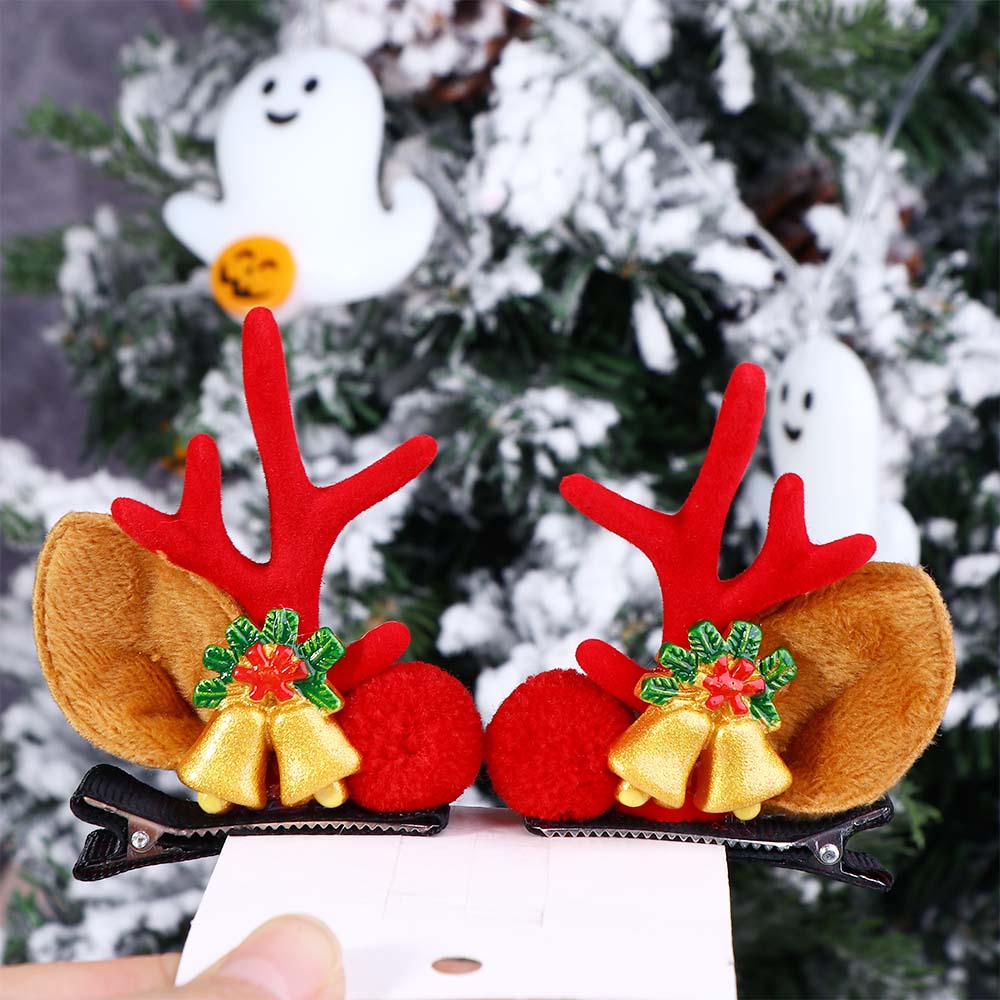 Elk Ear Party Supplies Antler Hairpin Merry Christmas Decor Pine Cone Hairpins Hair Accessories