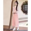 New Chinese Style Vest and Velvet Skirt Set