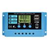 30A 20A 10A Solar Charge Controller 12V 24V Auto Solar Panel Pv Lcd Controller For Lead-Acid Battery, Lithium Battery Dual Usb
