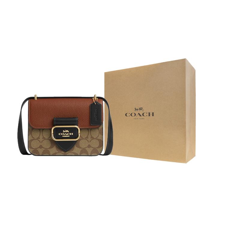 New COACH Morgan 18 Square Crossbody Bag In Colorblock Signature Canvas CL462-IME7V