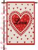 Valentine's Day Love Heart and Word Garden Ags 12x18 Inch Double Sided Welcome Yard Ags for Outdoor Decor Red Sweeth F IIC