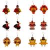 Thanksgiving Cartoon Turkey Collection Acrylic Earrings, Fun Creative Party Earrings Earrings Women