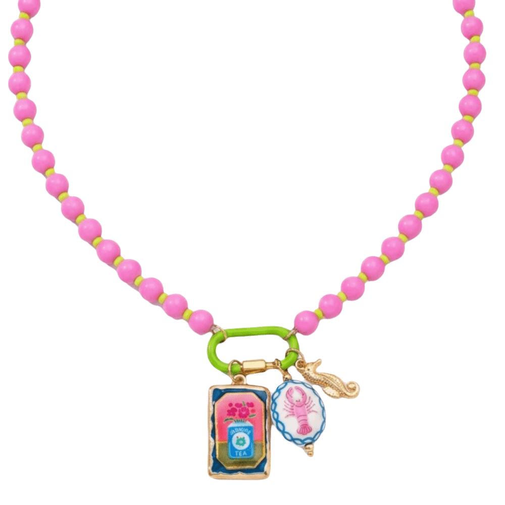 Ornaments Bohemian Resin Beaded Necklace Sea Series Beach Beaded Necklace  Holiday