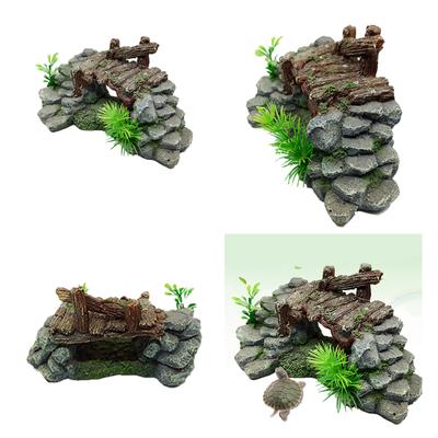Resin Bridge Simulation Bonsais Crafts Landscape for Fish Tanks Aquarium DIY Decor Fish Tank Turtle Basking Platform