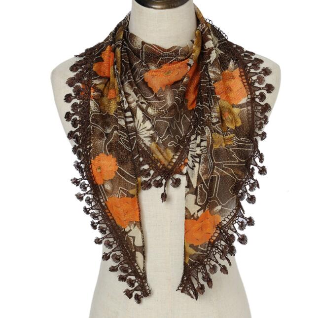Damenmode Dreieckstuch Damen Schal Bunt Spitze Schal Weiblich Quaste Schals Schals Frühling Sommer Foto Requisiten Accessoires