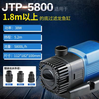 Silent Variable Frequency Large Flow Submersible Water Pump for Seafood Fish Tank Pond Circulation Plastic Square Accessory