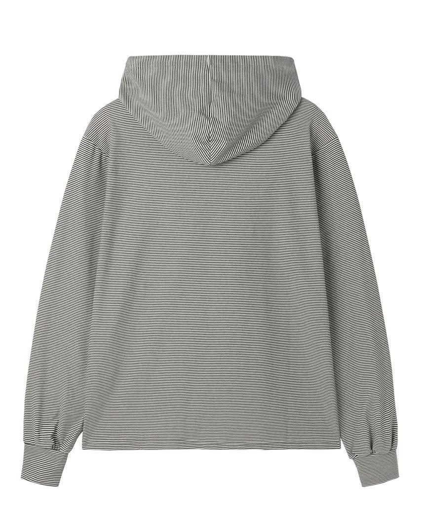 Opeunyadeu(Owai) Striped Fleece Hoodie L/S Tee - Ivory