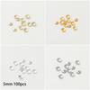 10-100pcs 14K/18K Gold Plated Brass Flower Tree Leaf Round Beads Caps Jewelry Beads Making Supplies Diy Findings Accessories