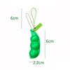 Creative Decompression Keychain Pea Pod Keyring Unlimited Squeeze Edamame Toy For Kids Adults Stress-Relieving Venting Toys