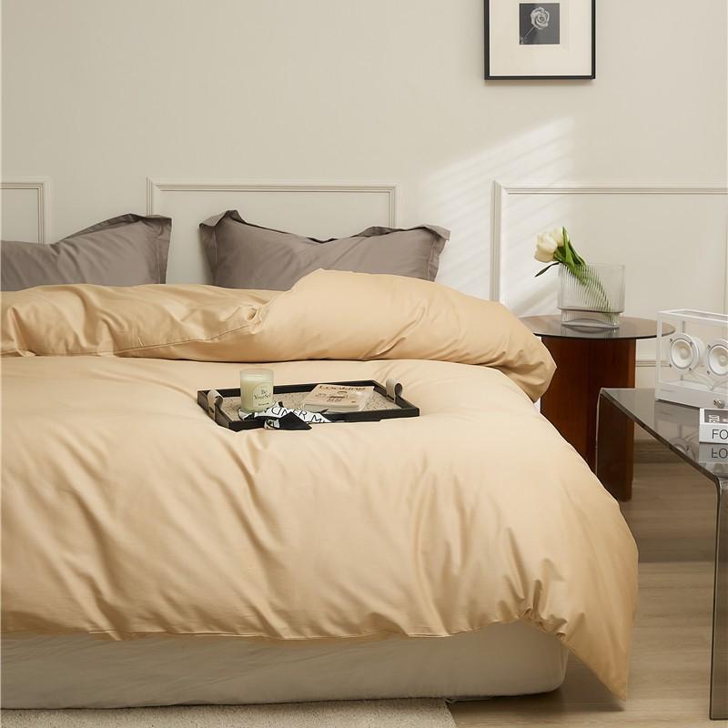 Nordic 100% Cotton Solid Color Duvet Cover or Sheet or Flat Bed Cover Simple Bedding Set Pillowcase Bedclothes Bedding