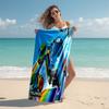 1pc Tayo The Little Bus1 Beach Towel, Comfortable and Thick, and Swimming/Bath/Picnic/Camping Towel, Suitable for Seaside Beaches