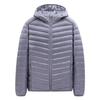 Men Down Coat Hooded Lightweight Warm Winter Jacket Long Sleeve Zipper Closure Windproof Cold Weather Outerwear