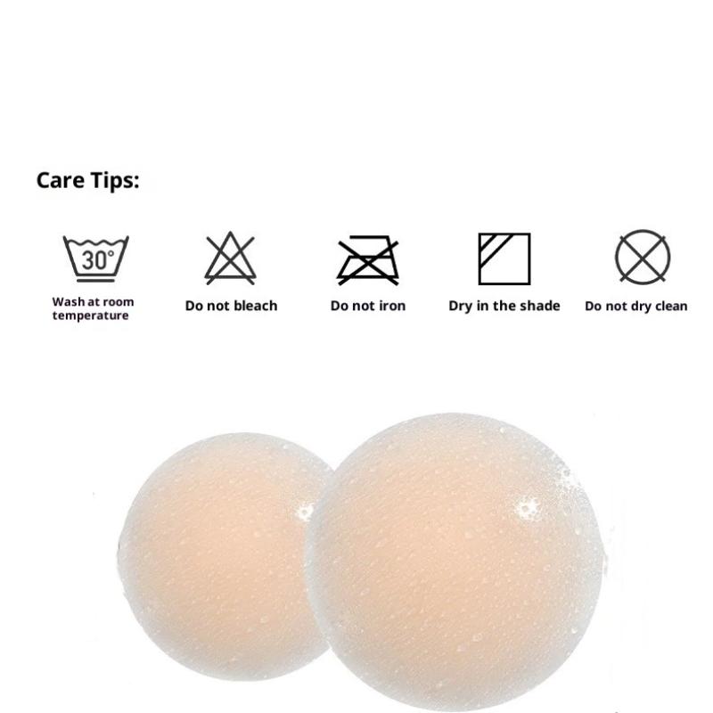 1Pair Silicone Nipple Covers Seamless Reusable Skin-Friendly Liners Adhesive Breast Boob Tape Invisible Chest Stickers