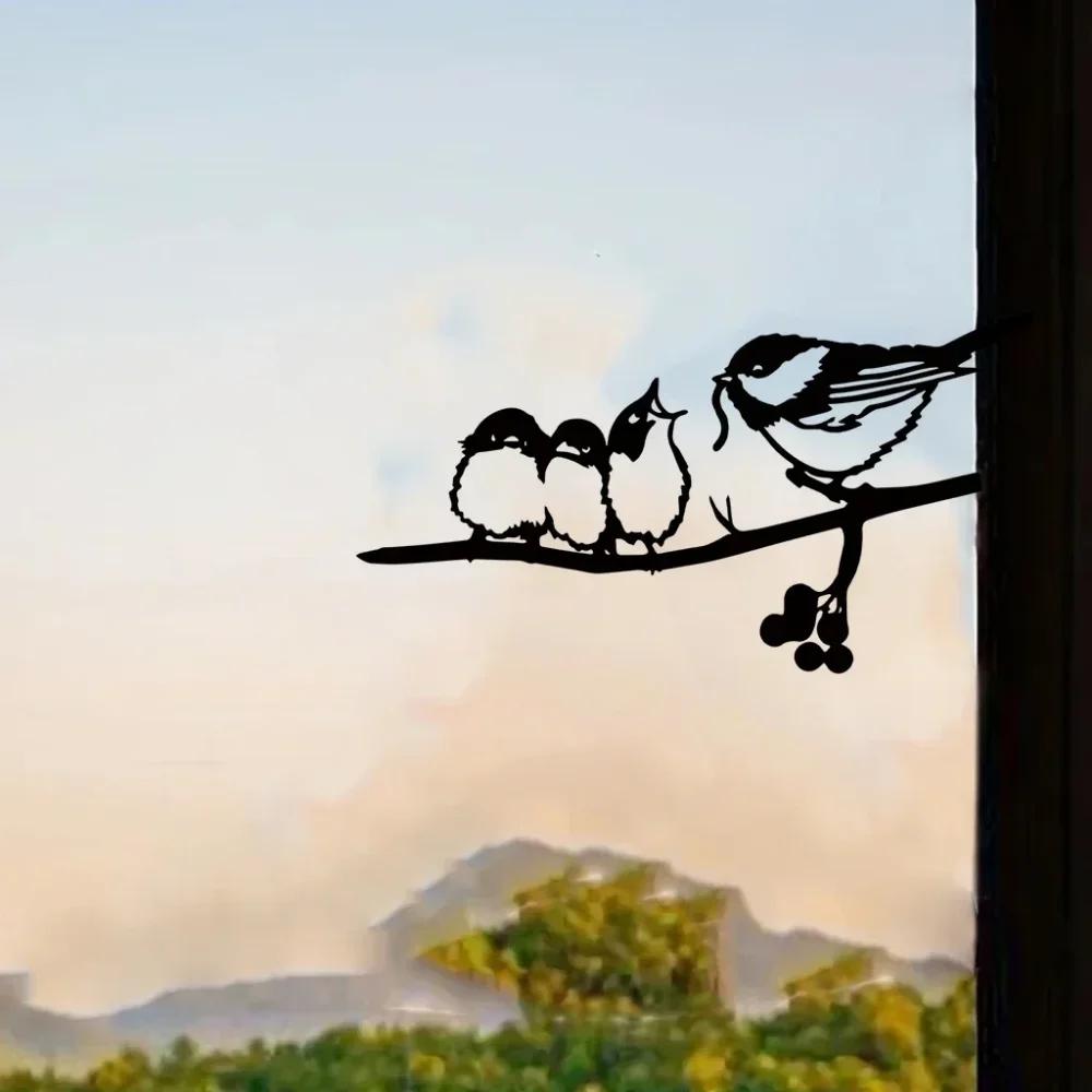 Unique Garden Ground Plugs - Metal Iron Elf and Bird Feeder. Decorative Bugs and Animals for Garden, Wall Art, and Stickers
