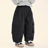 Boys Kids Loose Casual Solid Korean Style Long Trousers For Spring Autumn
