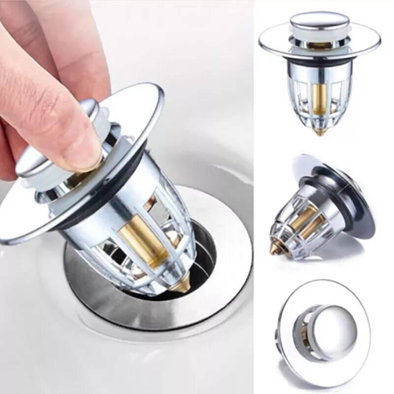 Langlebiger Kunststoff Waschbeckenablauf Pop-up Kern Auslaufsicher Moderne Badezimmerarmatur