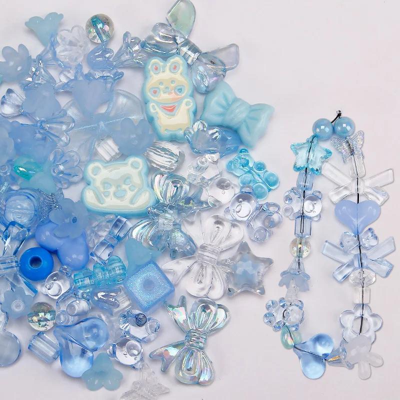 

Смешайте акриловые бусины в форме сердца, бусины в форме цветка для поделок своими руками, изготовление швейных принадлежностей из бисера