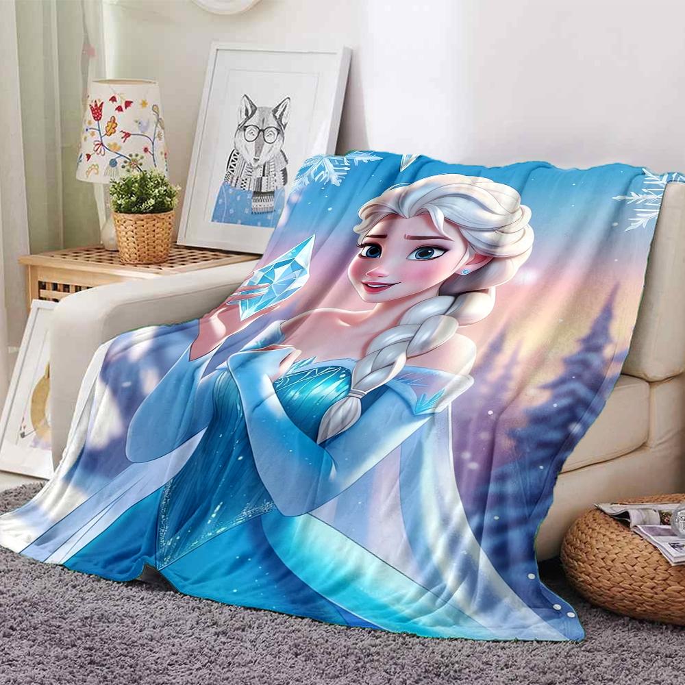 Elsa'S Winter Magic Blanket Soft Throw Blanket For Home Bedroom Bed Sofa Travel Office Solid Christmas Blanket