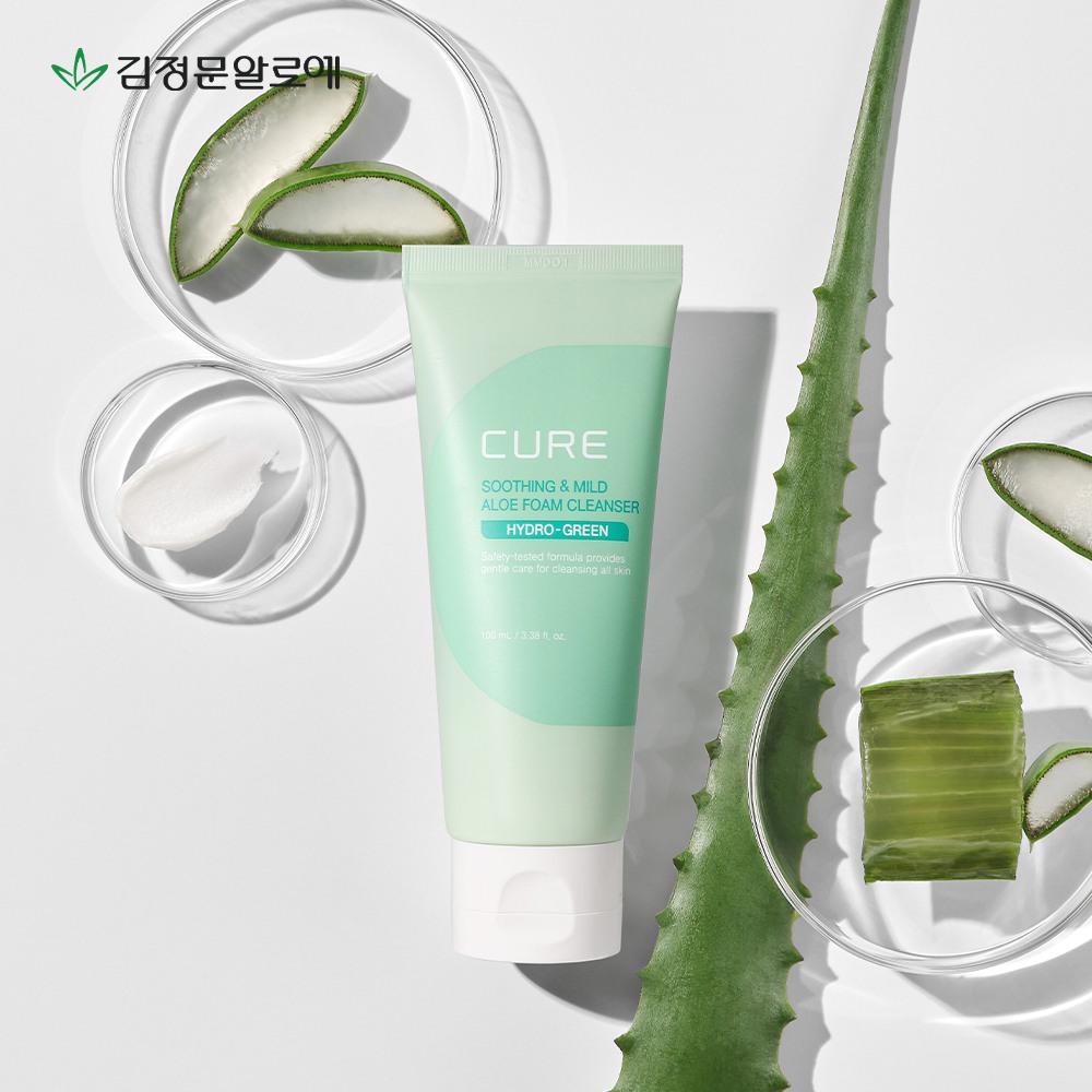 Kim Jeong Moon Aloe Cure Soothing & Mild Aloe Foam Cleanser 100ml x 2