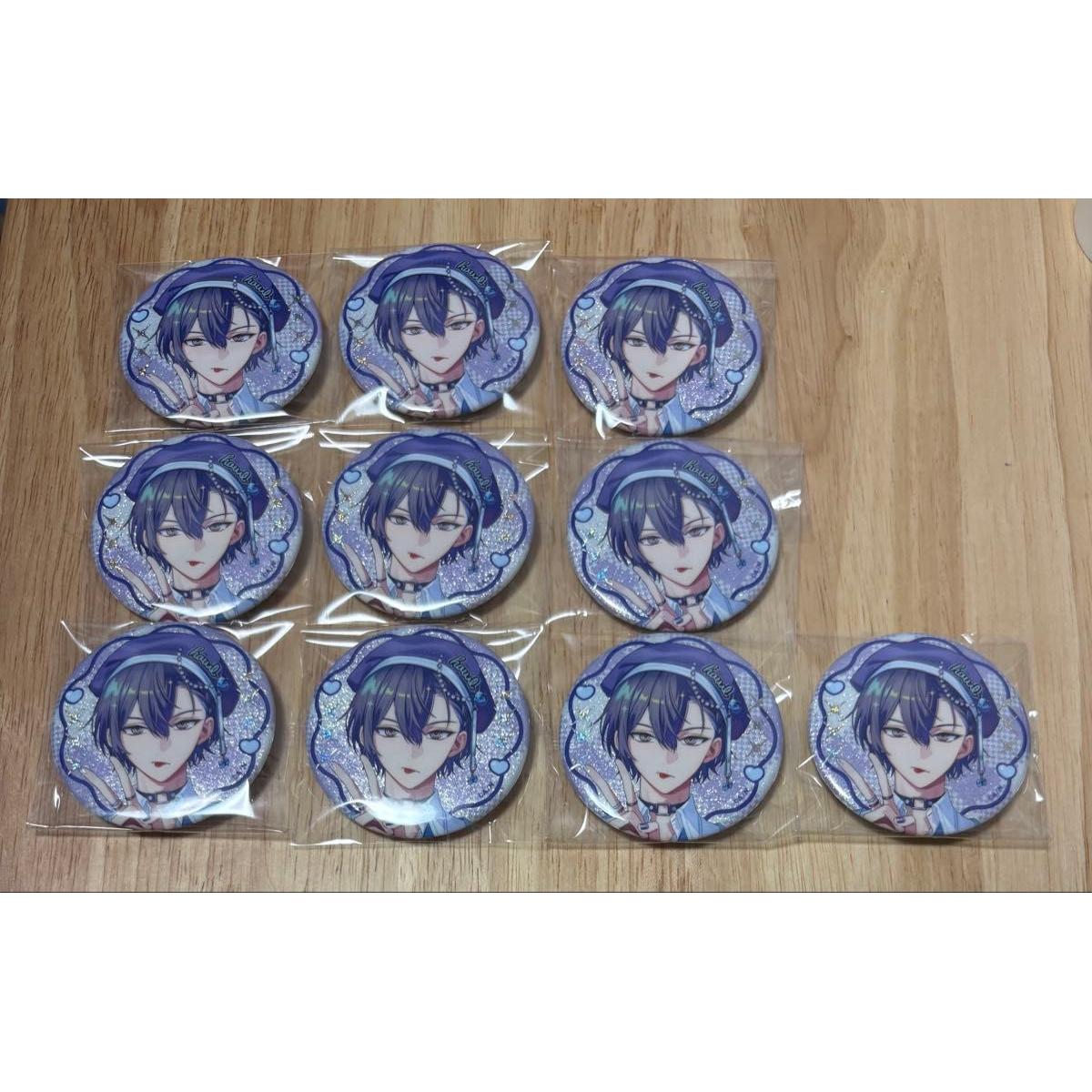 Used Can Badge Row Koyanagi Nijisanji Gyaurufu 10 Piece Set Dytica