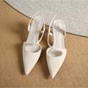 Hollow Pointed High-heeled Sandals for Women Summer New Thin Heel Hollow Sandals with A Straight Strap Fashion Women's Shoes