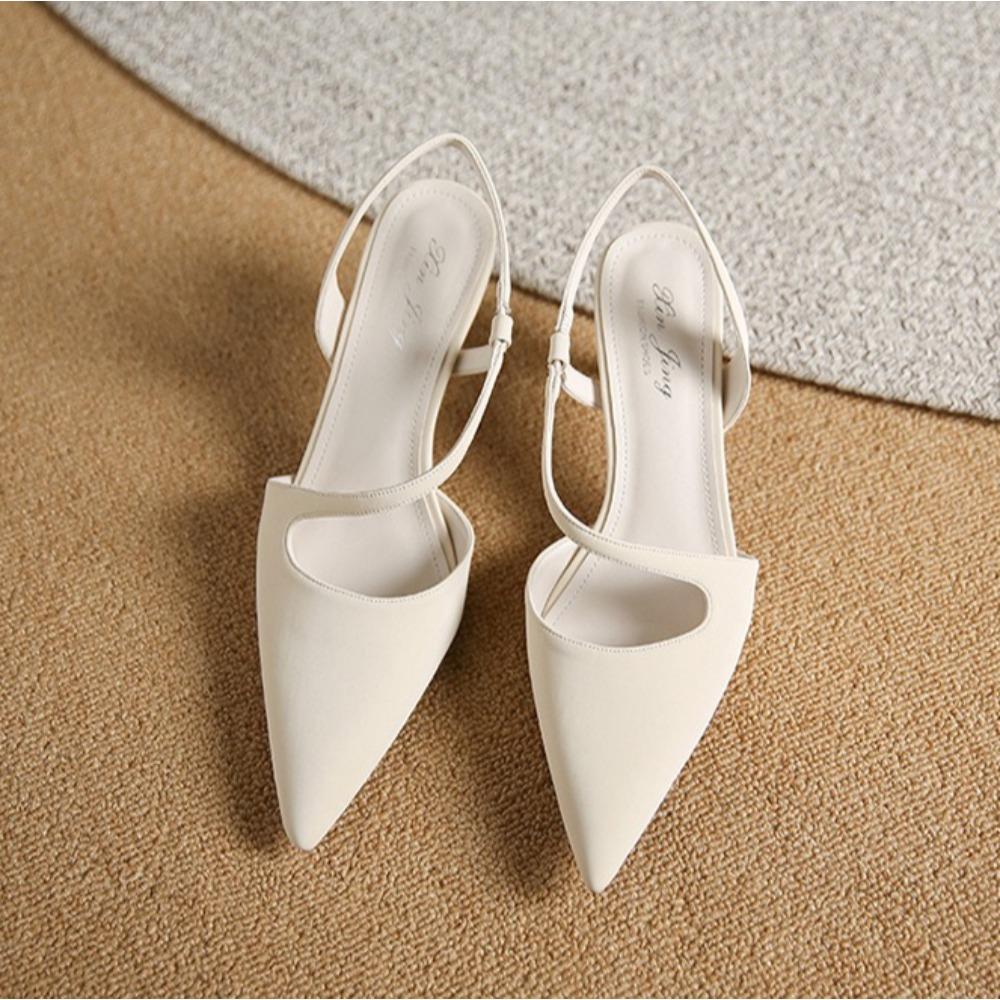 Hollow Pointed High-heeled Sandals for Women Summer New Thin Heel Hollow Sandals with A Straight Strap Fashion Women's Shoes