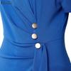 ZANZEA Abito da donna elegante a tubino casual con scollo rotondo e maniche corte