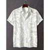 Men's Watercolor Blend Dye Tie Dye Printed Short Sleeved Shirt with Lapel Buttons Cardigan, Hawaiian Vacation Shirt