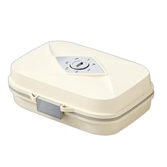 

Pill Box with 7 Compartments Double Layer Design Moisture-Proof Buckle And Sliding Time Marker Organizer for Travel білий