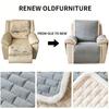 Non-Slip Plush Recliner Sofa Towel Crystal Fleece Couch Protector Pads Dustproof Armchair Mats Home Office Furniture Protector