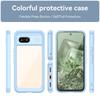 For Google Pixel 8a Back Cover WANLONFENG XC Series TPU Acrylic Phone Case with Tempered Glass Film