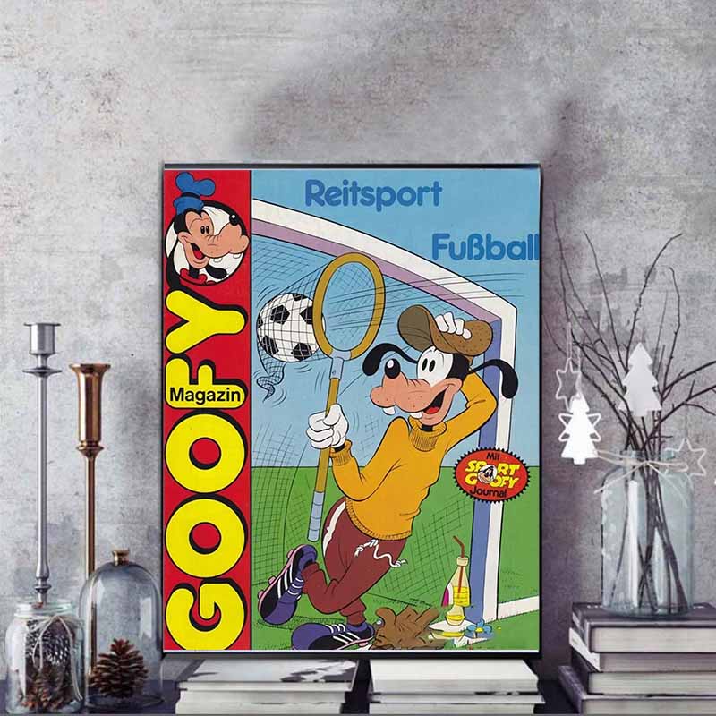 Disney Diamond Painting Goofy Retro Sports Theme Cover Artwork Diamond Mosaic Cross Stitch Diamond Inlaid Room Decoration Gift