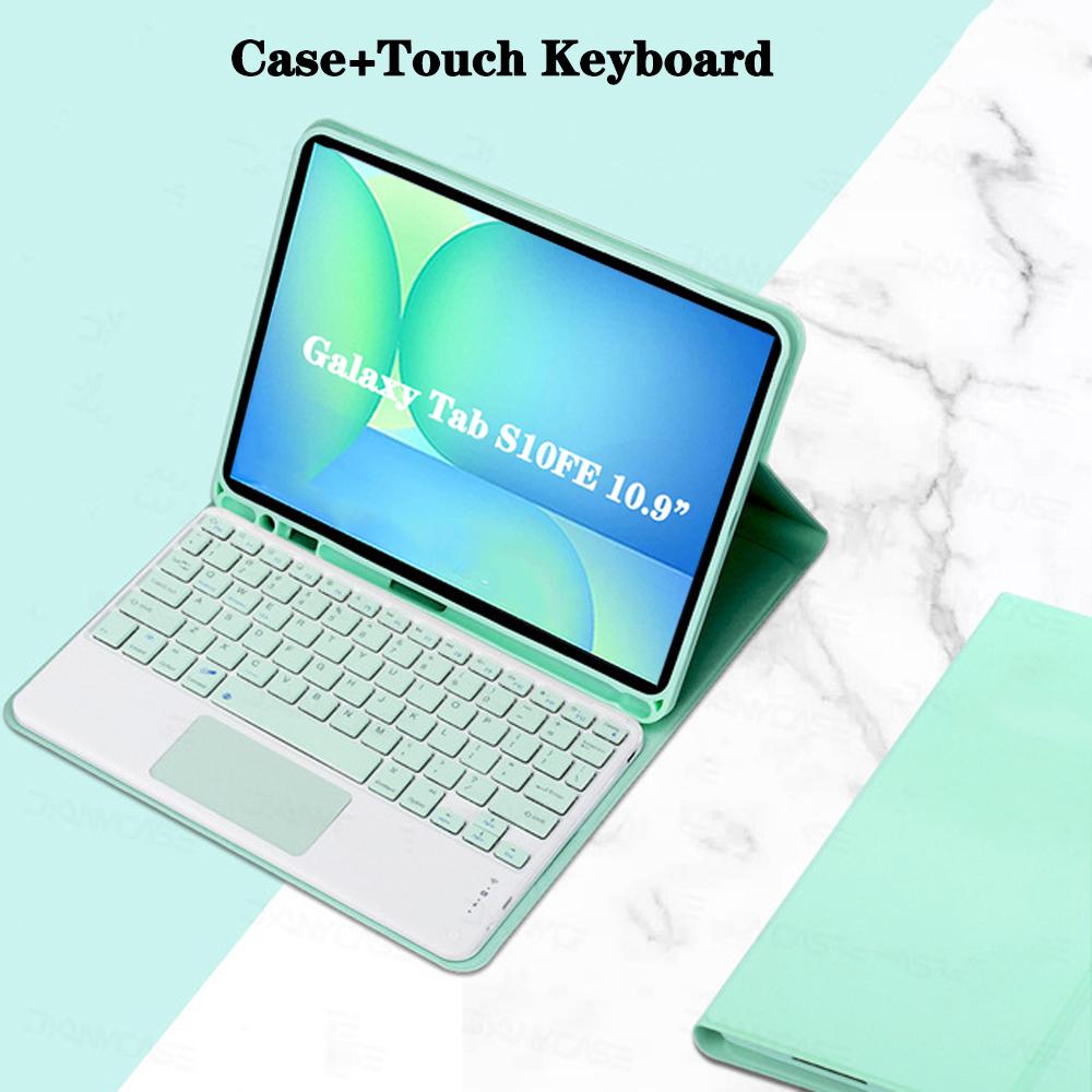 Case for Samsung Galaxy Tab S10 FE 10.9 Inch, Keyboard Cover for Samsung Galaxy Tab S10 FE 10.9 Inch SM-X520/X526/X526B