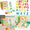 Wooden Alphabet Number Bead Stringing Toy For Early Education And Fine Motor Skills Development