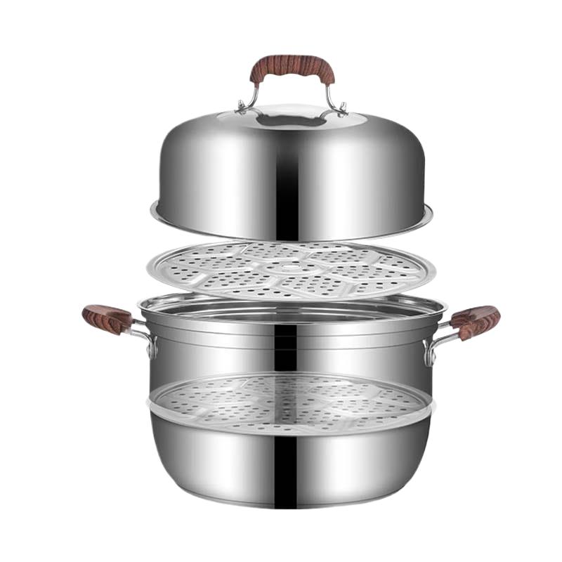 Sule 304 Stainless Steel 30CM Double-Layer Steamer Pot