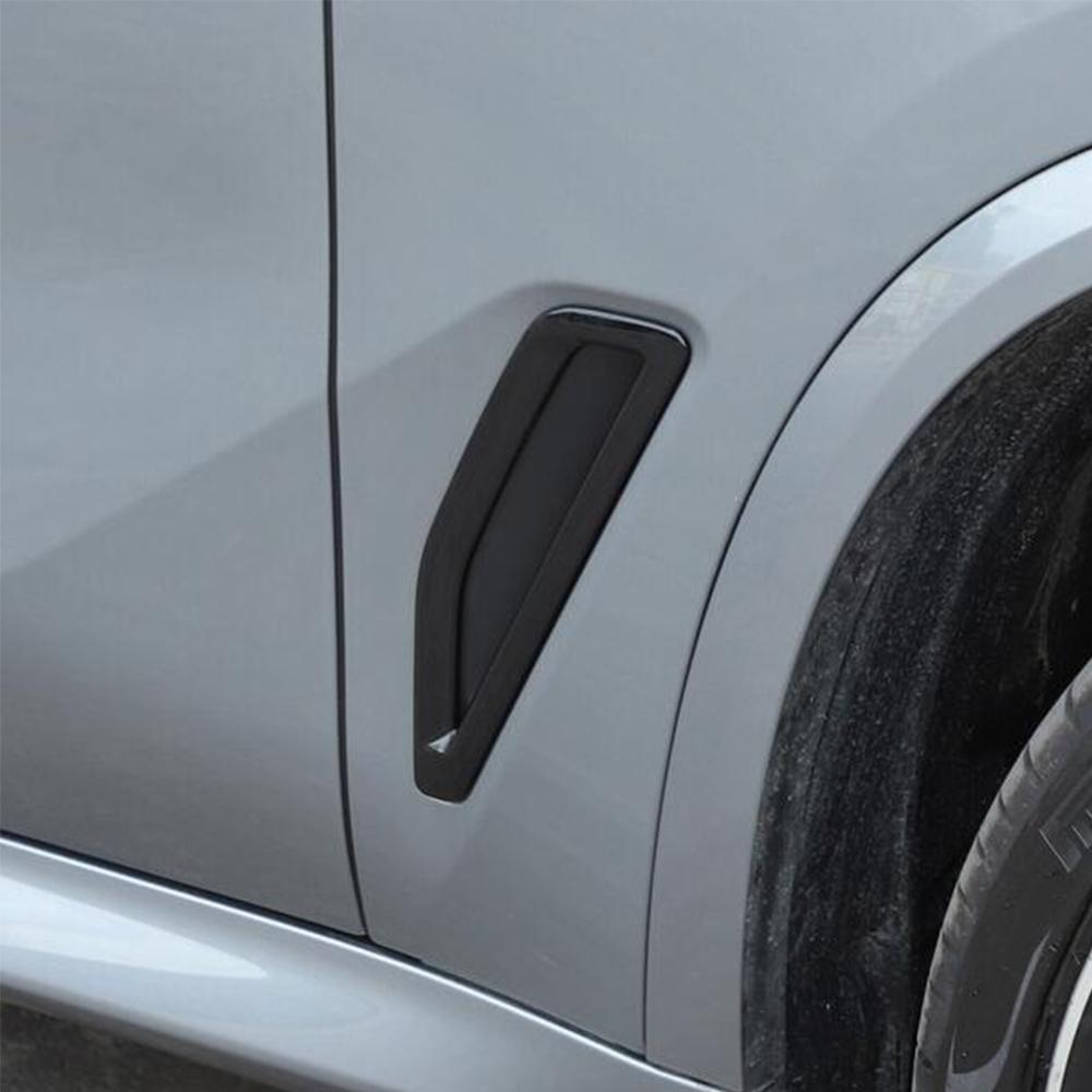 1 Pair Black Side Fender Air Vent Trim Cover Set For Bmw X5 19-22
