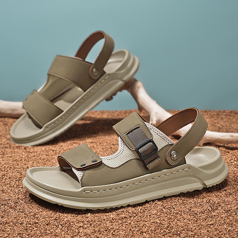 

Мода CYYTL Мужские сандалии Уличная повседневная обувь Пляжные летние шлепанцы для ходьбы Комфорт Роскошь Дизайнер Легкий Кожа Мода 44